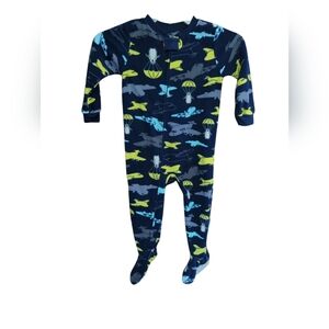 Just One You Made By Carter's Footed Pj's With Airplane/Penguin Print Size 2T.